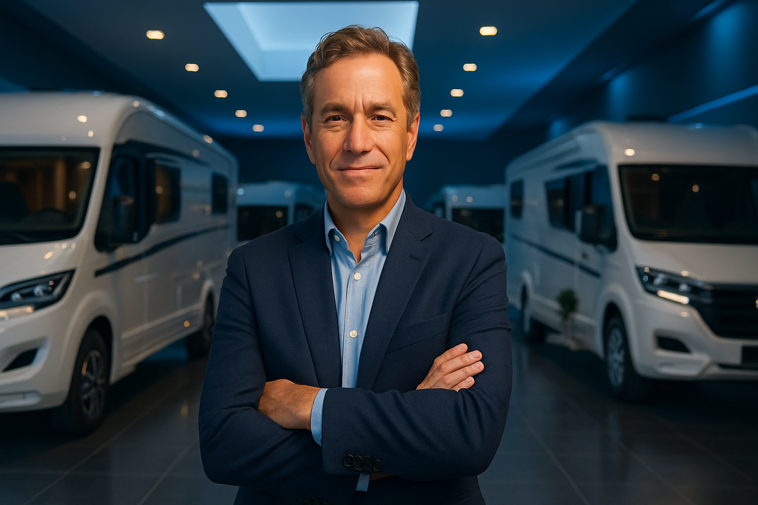 Owner smiling confidantly Owner smiling confidantly